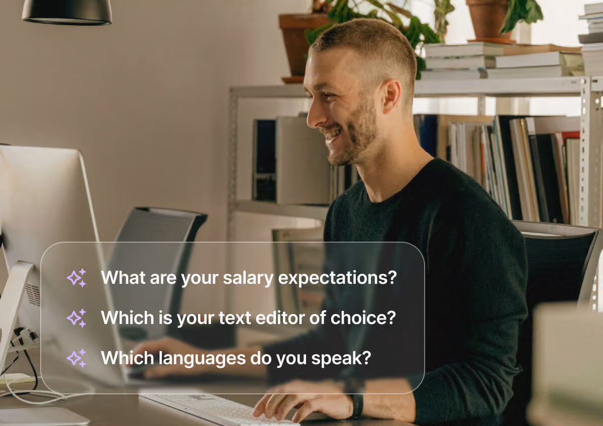 Co-pilot providing smart interview question suggestions.